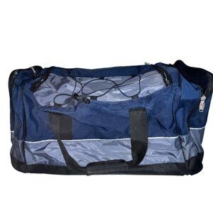 Swiss Gear Duffel Gym Bag With Dual Handles & Zip Closure Blue Black 26x12"
